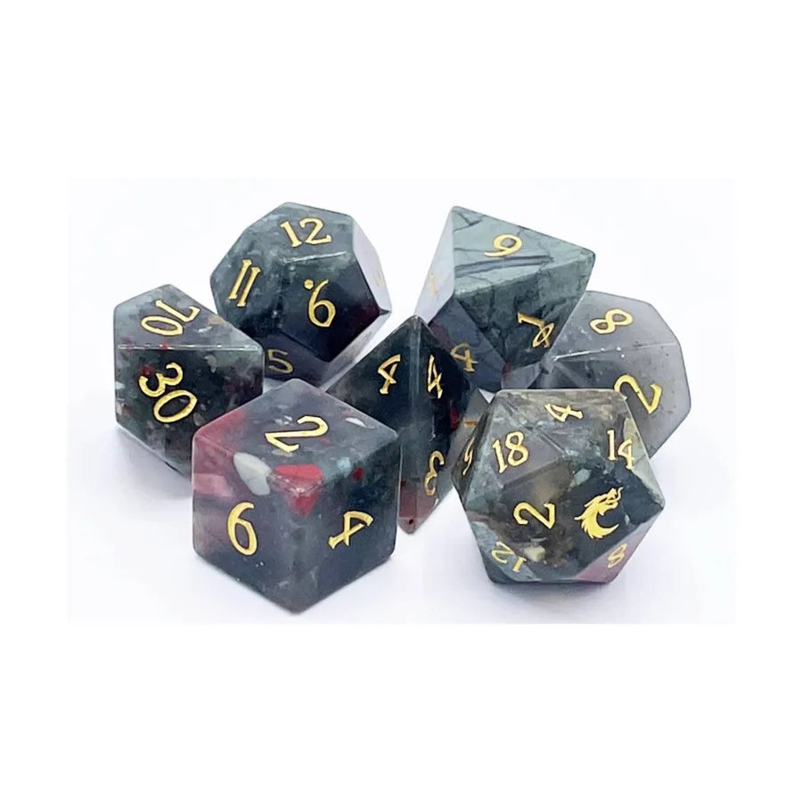 Полисет — Кровавый камень с золотом (7), Gemstone Dice (Old School Dice & Accessories)
Полисет — Кровавый камень с золотом (7), Gemstone Dice (Old School Dice & Accessories)