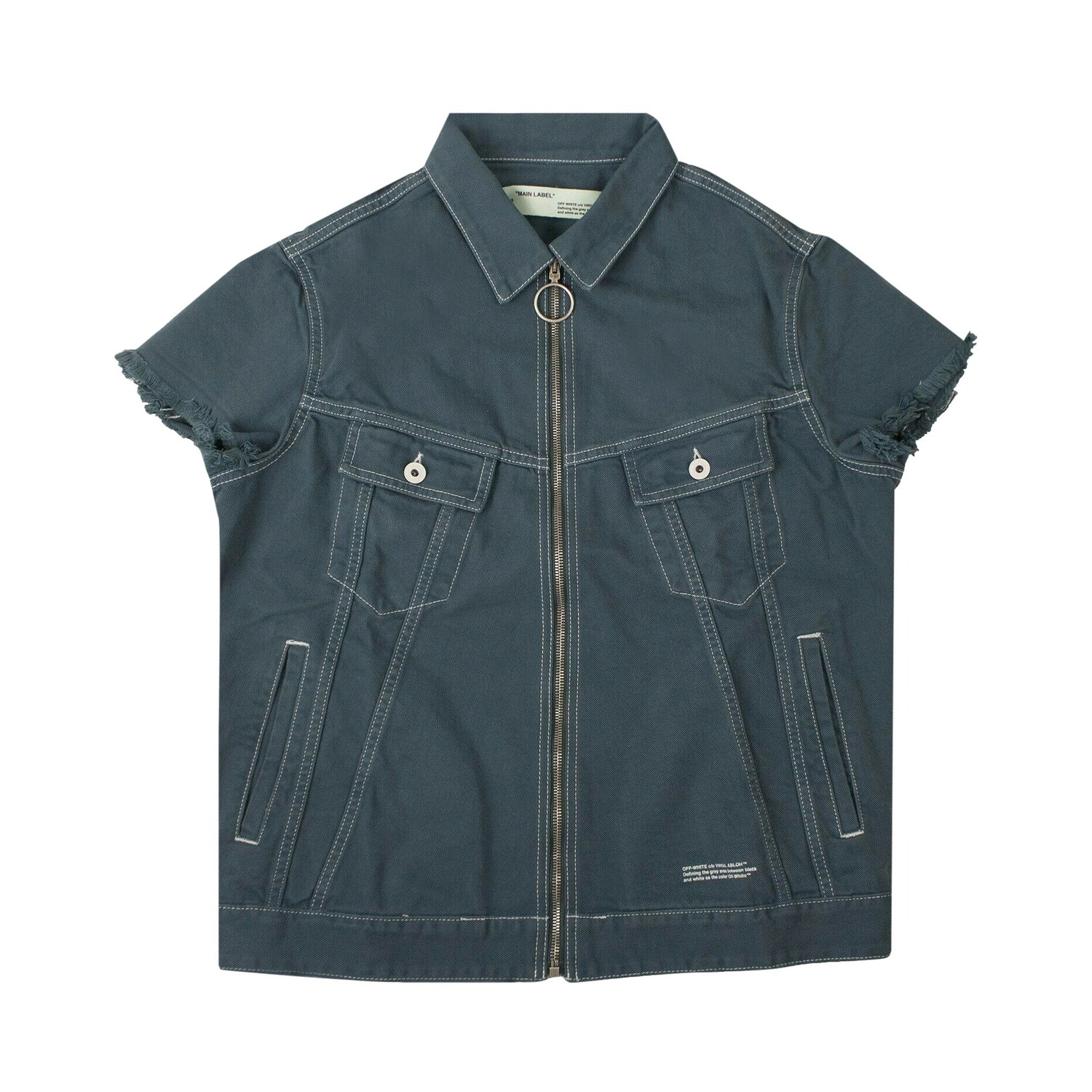 Off-White Джинсовая рубашка на молнии, цвет Синий
Off-White Джинсовая рубашка на молнии, цвет Синий