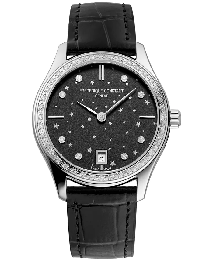 Женские часы Swiss Classic Diamond (3/8 ct. общ. вес) с черным кожаным ремешком, 36 мм Frederique Constant, Черный, Женские часы Swiss Classic Diamond (3/8 ct. общ. вес) с черным кожаным ремешком, 36 мм Frederique Constant
Женские часы Swiss Classic Diamond (3/8 ct. общ. вес) с черным кожаным ремешком, 36 мм Frederique Constant, Черный, Женские часы Swiss Classic Diamond (3/8 ct. общ. вес) с черным кожаным ремешком, 36 мм Frederique Constant