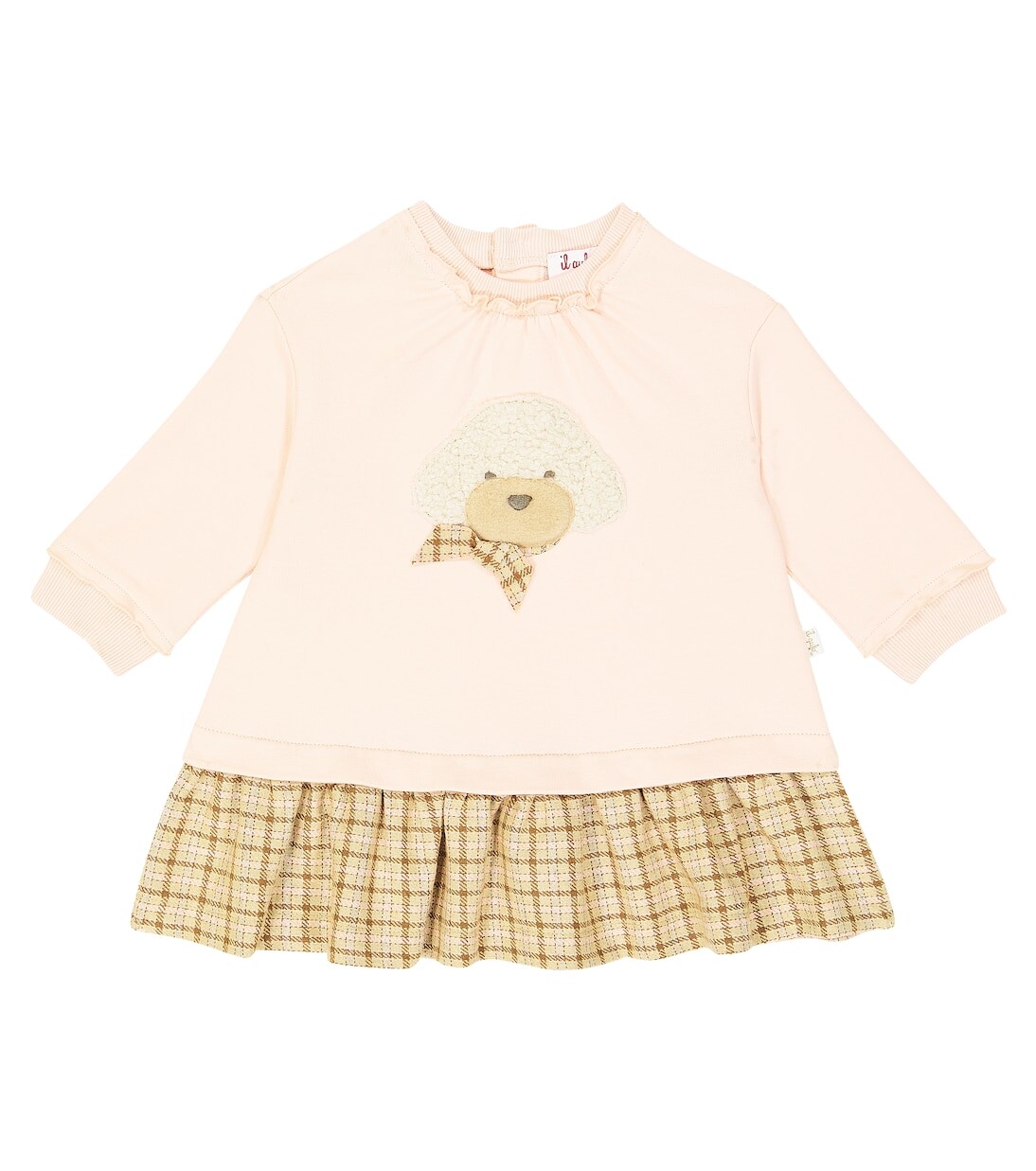 Платье из смесового хлопка с аппликацией Il Gufo, мультиколор 
Платье из смесового хлопка с аппликацией Il Gufo, мультиколор