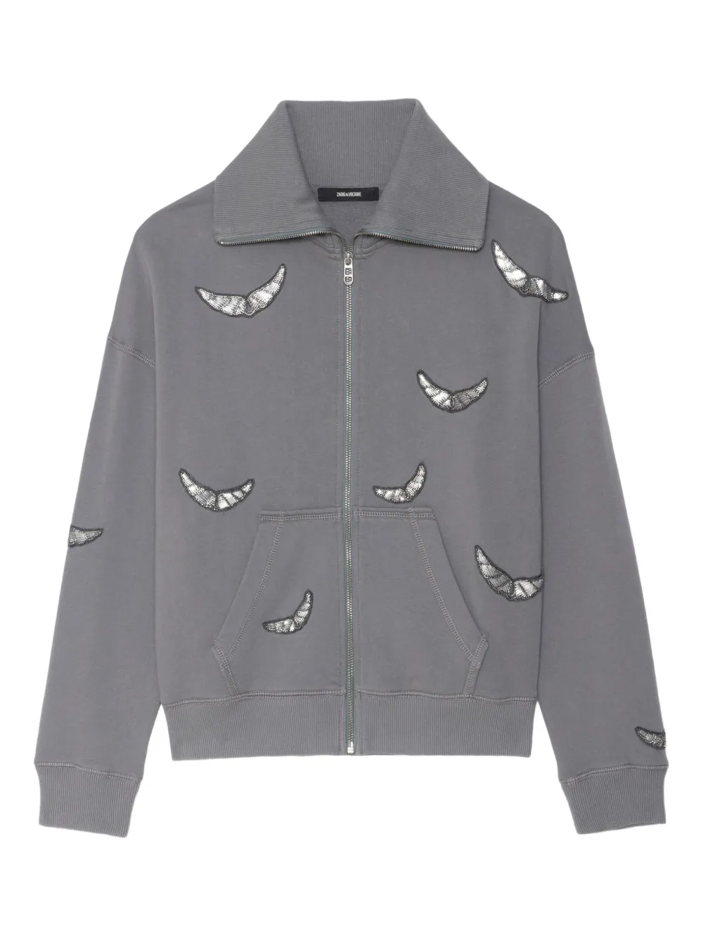 Украшенный свитшот на молнии Milly Zadig&Voltaire, серый
Украшенный свитшот на молнии Milly Zadig&Voltaire, серый