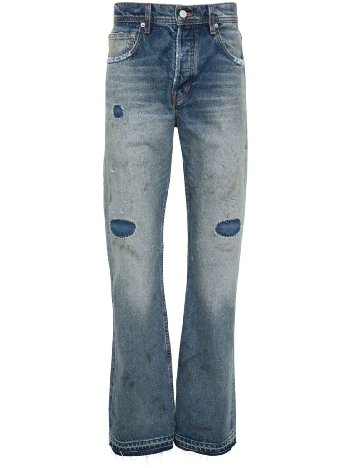 Enfants Riches Déprimés джинсы bootcut Hit And Run с заниженной талией, синий
Enfants Riches Déprimés джинсы bootcut Hit And Run с заниженной талией, синий