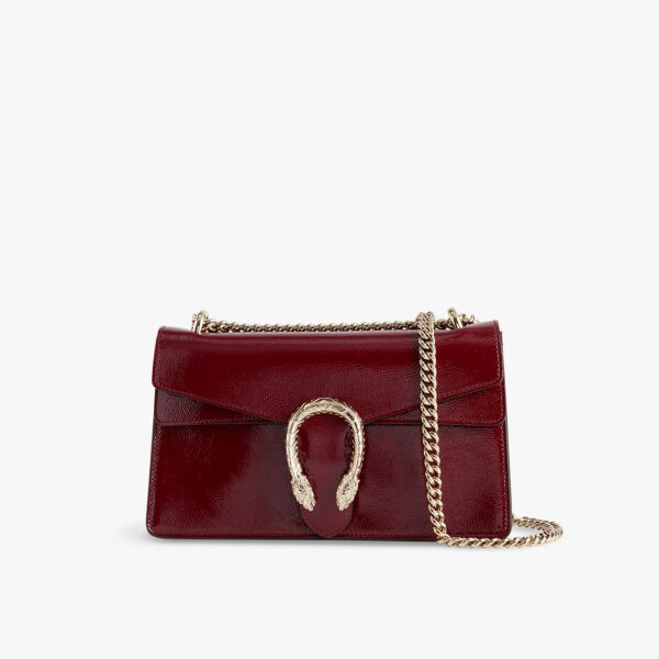 Кожаная сумка на плечо Dionysus с цепочным ремешком Gucci, красный 
Кожаная сумка на плечо Dionysus с цепочным ремешком Gucci, красный