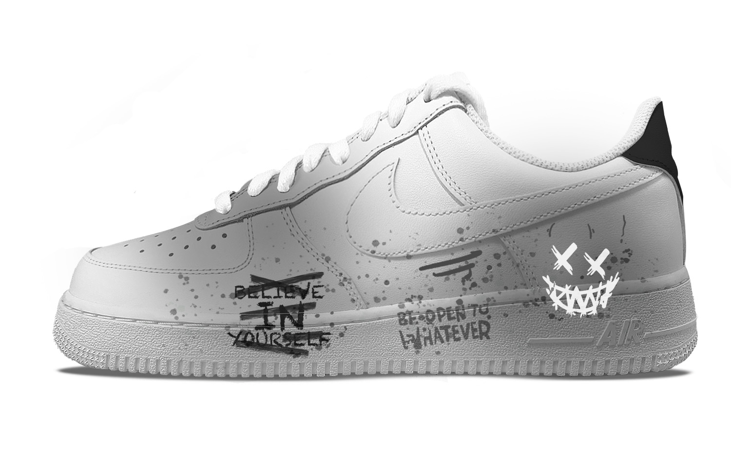 Nike Кроссовки Air Force 1 Evil Smiley Face Low top Skateboard мужские серо-белые
Nike Кроссовки Air Force 1 Evil Smiley Face Low top Skateboard мужские серо-белые
