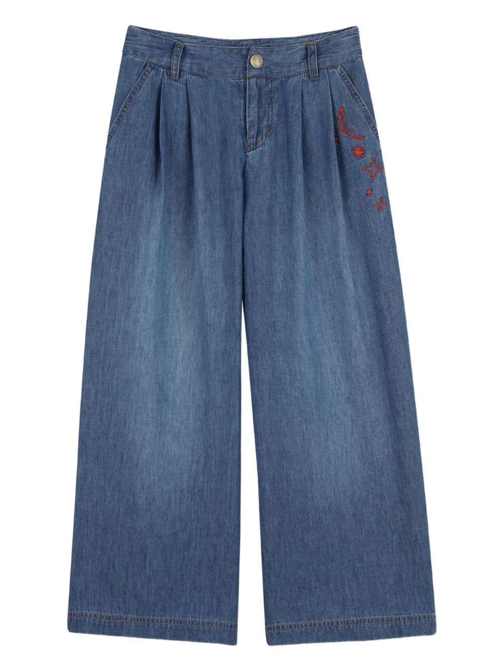 Вышитые плиссированные джинсы Zadig & Voltaire Kids, синий
Вышитые плиссированные джинсы Zadig & Voltaire Kids, синий