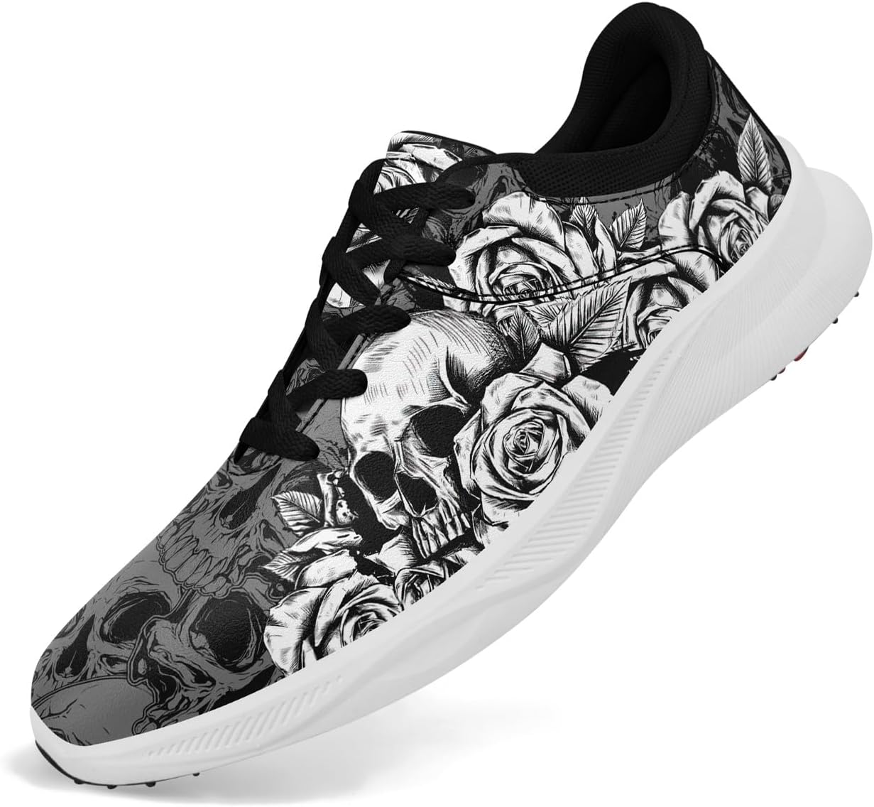 Мужские гольф-кроссовки без шипов с автоматической вентиляцией подошвы, водонепроницаемые, стойкие к скольжению готико-панк рок стиль модные гольф-кроссовки для женщин Coolcustomize, черный/серый
Мужские гольф-кроссовки без шипов с автоматической вентиляцией подошвы, водонепроницаемые, стойкие к скольжению готико-панк рок стиль модные гольф-кроссовки для женщин Coolcustomize, черный/серый