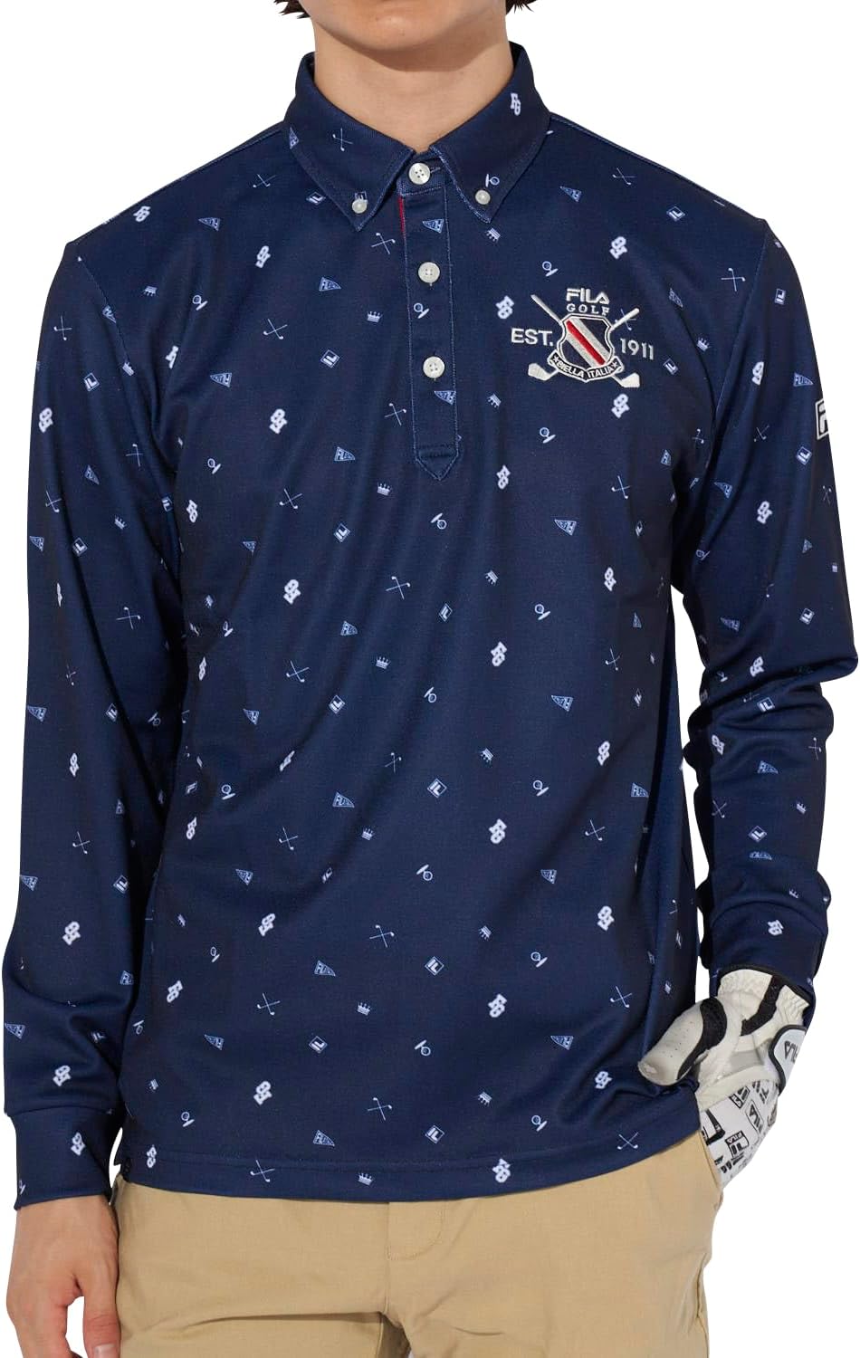 Мужская рубашка-поло Fila Golf 784526W, с длинным рукавом, с принтом, влагоотводящая, быстросохнущая, с защитой от УФ-излучения, темно-синий
Мужская рубашка-поло Fila Golf 784526W, с длинным рукавом, с принтом, влагоотводящая, быстросохнущая, с защитой от УФ-излучения, темно-синий