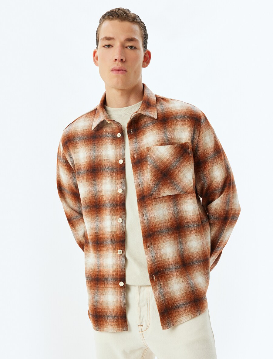 Рубашка обычного кроя на пуговицах Koton, светло-коричневый
Рубашка обычного кроя на пуговицах Koton, светло-коричневый