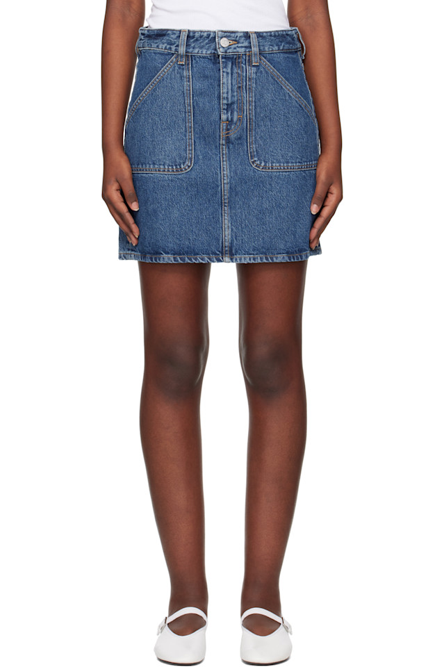 Джинговая мини-юбка с накладными карманами Filippa K, синий
Джинговая мини-юбка с накладными карманами Filippa K, синий