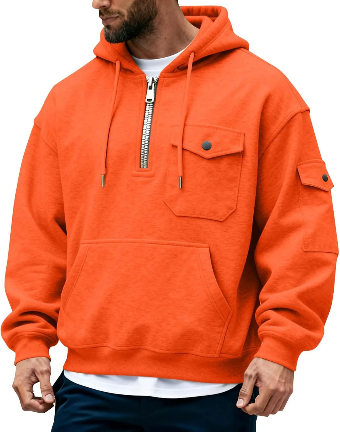 Тактический худи для мужчин, quarter zip, флис, свободный, с карманами hayudier
Тактический худи для мужчин, quarter zip, флис, свободный, с карманами hayudier