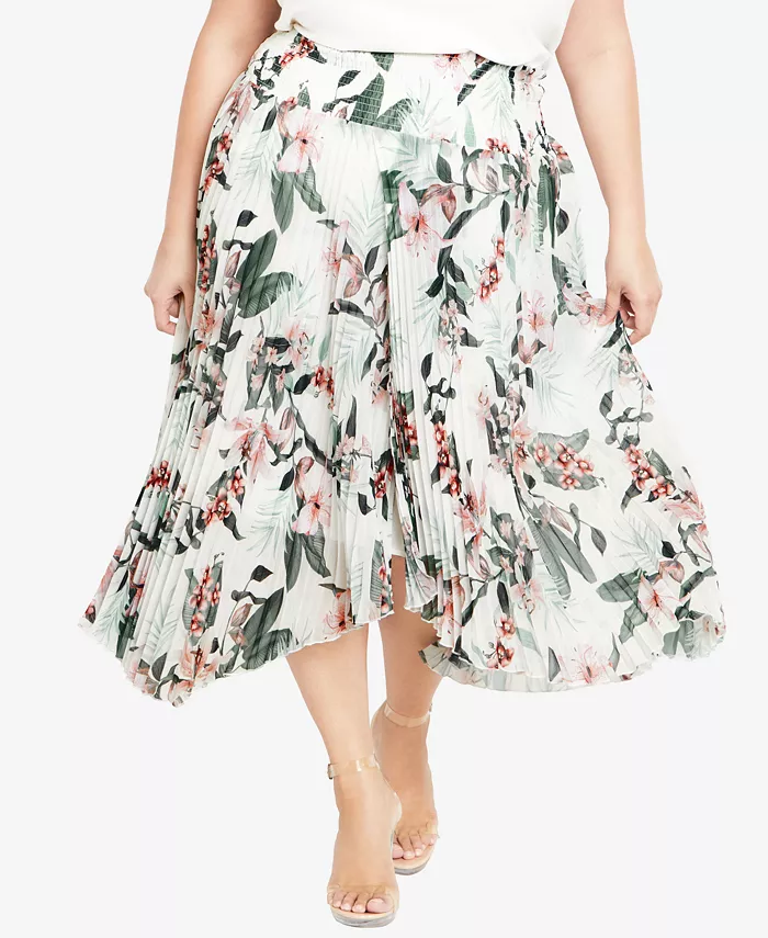 Юбка миди с принтом «Натали» больших размеров CITY CHIC, мультиколор 
Юбка миди с принтом «Натали» больших размеров CITY CHIC, мультиколор