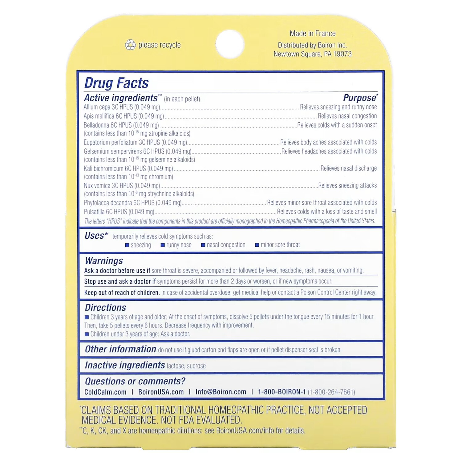 Средство от простуды Boiron ColdCalm Kids Meltaway Pellets для детей от 3 лет, 2 тюбика по 80 гранул
Средство от простуды Boiron ColdCalm Kids Meltaway Pellets для детей от 3 лет, 2 тюбика по 80 гранул