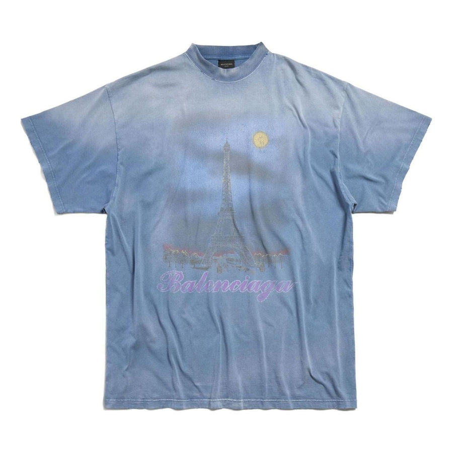 Футболка Balenciaga SS24 T, синий 
Футболка Balenciaga SS24 T, синий