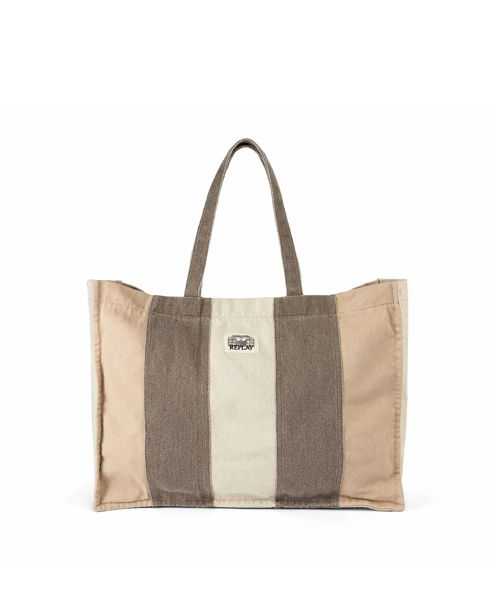 Сумка-шоппер через плечо с полосатым принтом Replay, коричневый
Сумка-шоппер через плечо с полосатым принтом Replay, коричневый