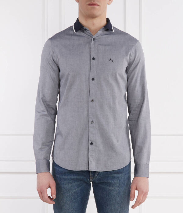 Рубашка мужская Armani Exchange с контрастным воротником, серый
Рубашка мужская Armani Exchange с контрастным воротником, серый