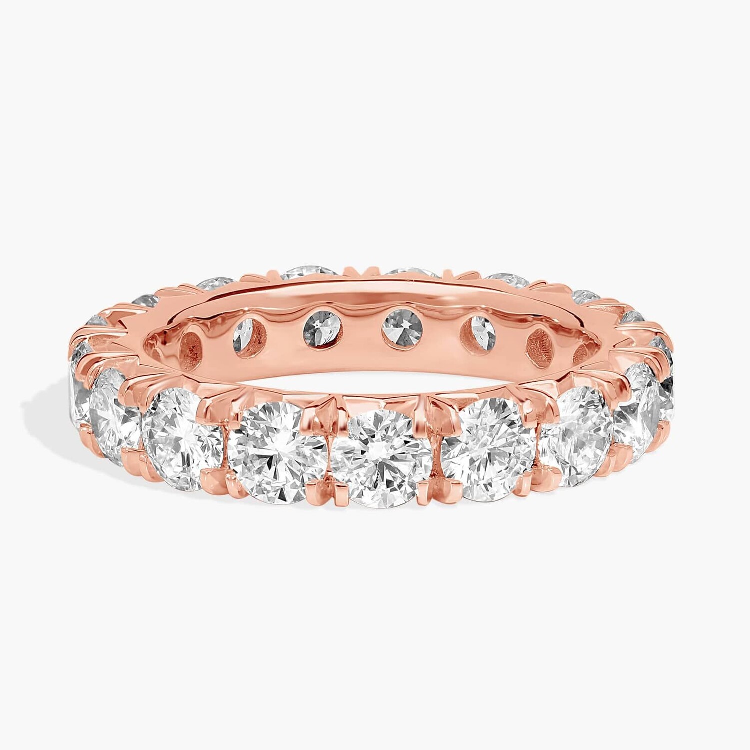 Кольцо-вечность с французским паве из выращенных в лаборатории бриллиантов из 14-каратного розового золота (3 карата, двойной цвет - FG / VS2-SI1) Blue Nile 
Кольцо-вечность с французским паве из выращенных в лаборатории бриллиантов из 14-каратного розового золота (3 карата, двойной цвет - FG / VS2-SI1) Blue Nile