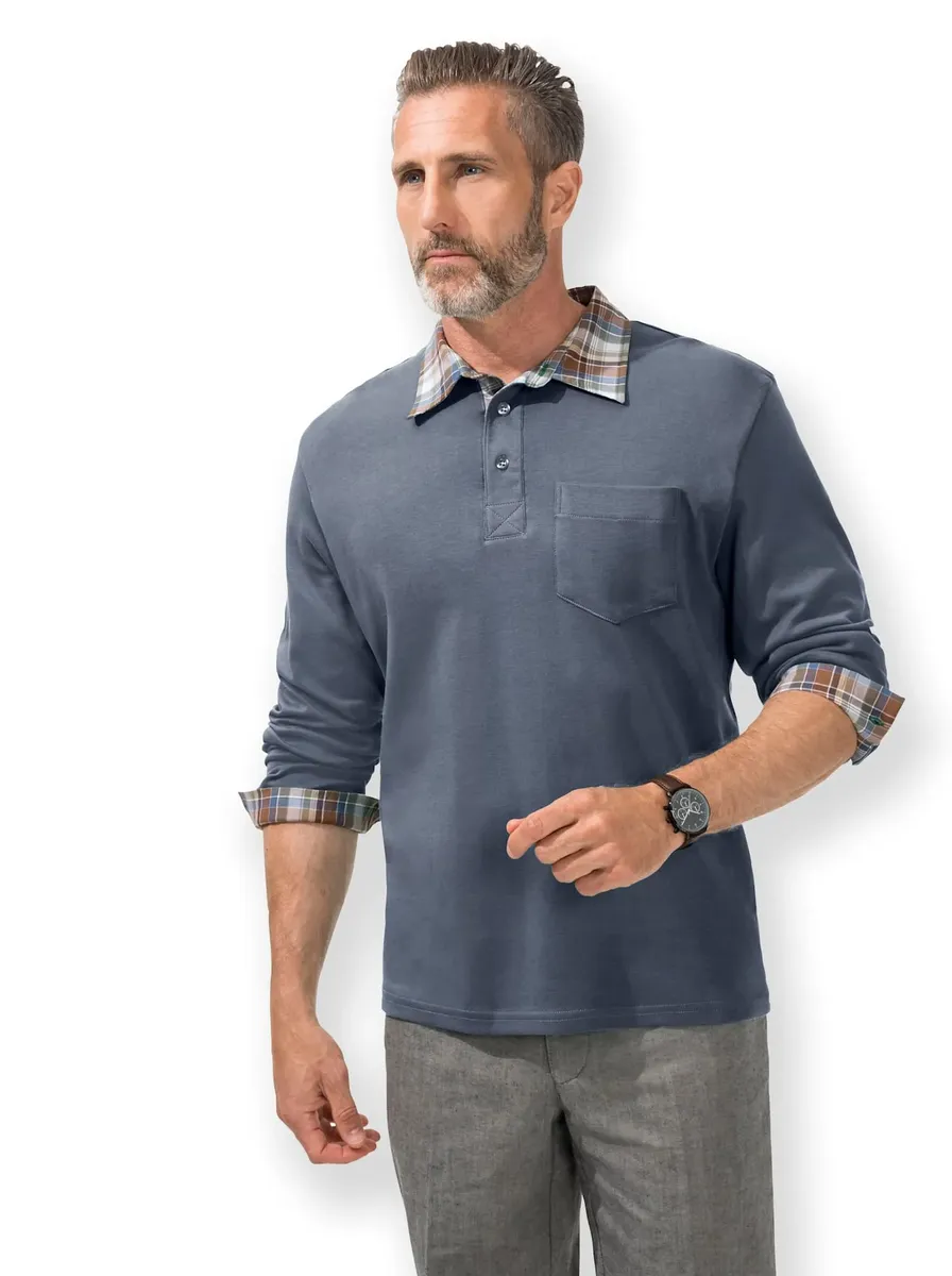 Рубашка-поло "Рубашка-поло с длинными рукавами", джинсовый
Рубашка-поло "Рубашка-поло с длинными рукавами", джинсовый