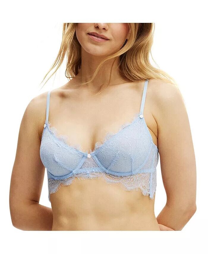 Женский бюстгальтер на косточках с кружевом-ресничками COTTON ON, синий
Женский бюстгальтер на косточках с кружевом-ресничками COTTON ON, синий