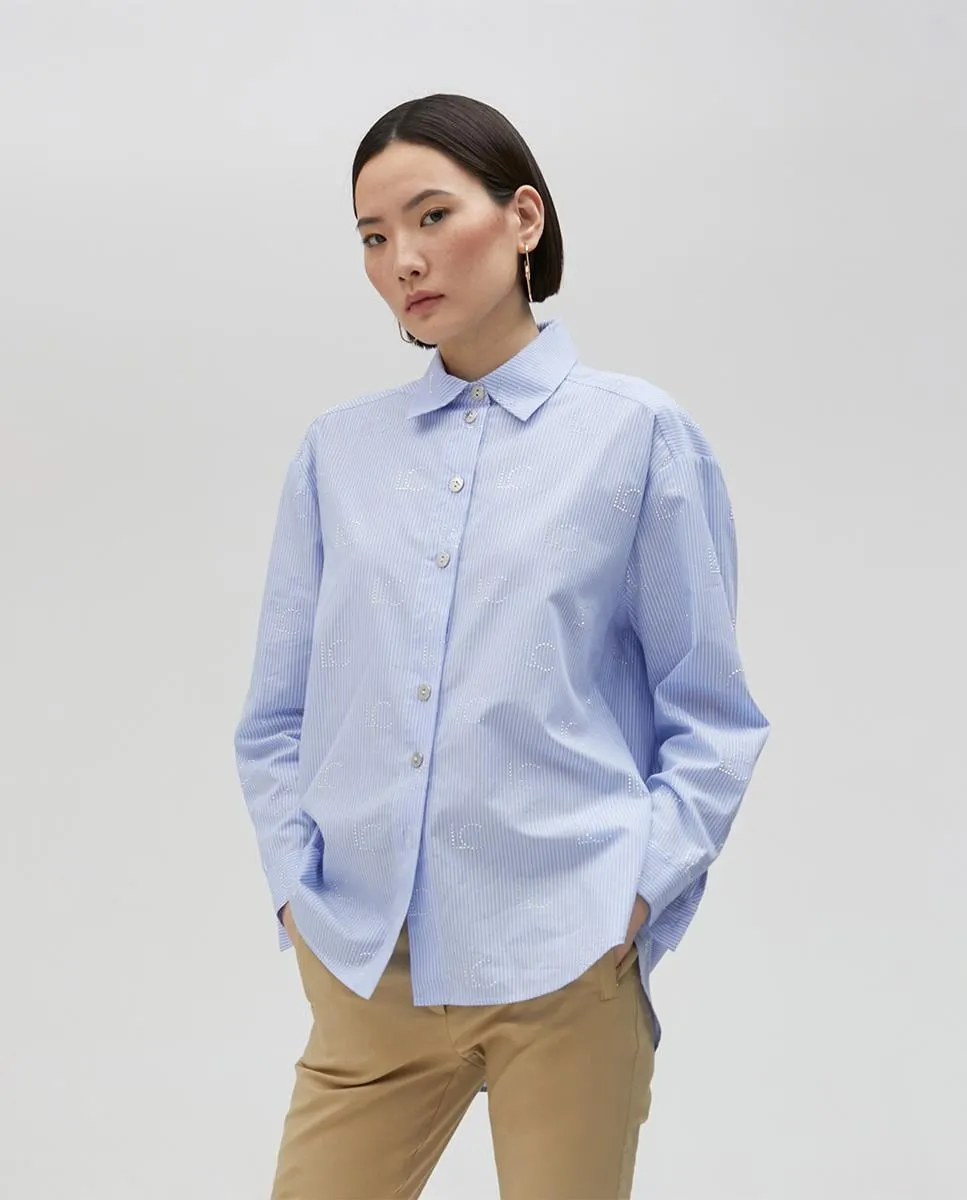 Полосатая женская рубашка Lola Casademunt, синий
Полосатая женская рубашка Lola Casademunt, синий