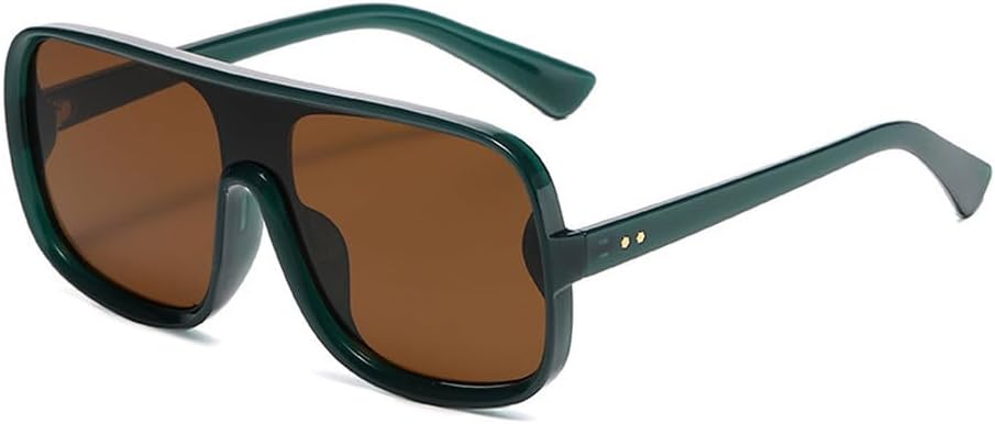 Модные женские солнцезащитные очки большого размера с ретро-заклепками, мужские солнцезащитные очки с градиентным зеркальным покрытием и защитой от УФ-излучения UV400 TKKTLLT, Green Tea
Модные женские солнцезащитные очки большого размера с ретро-заклепками, мужские солнцезащитные очки с градиентным зеркальным покрытием и защитой от УФ-излучения UV400 TKKTLLT, Green Tea