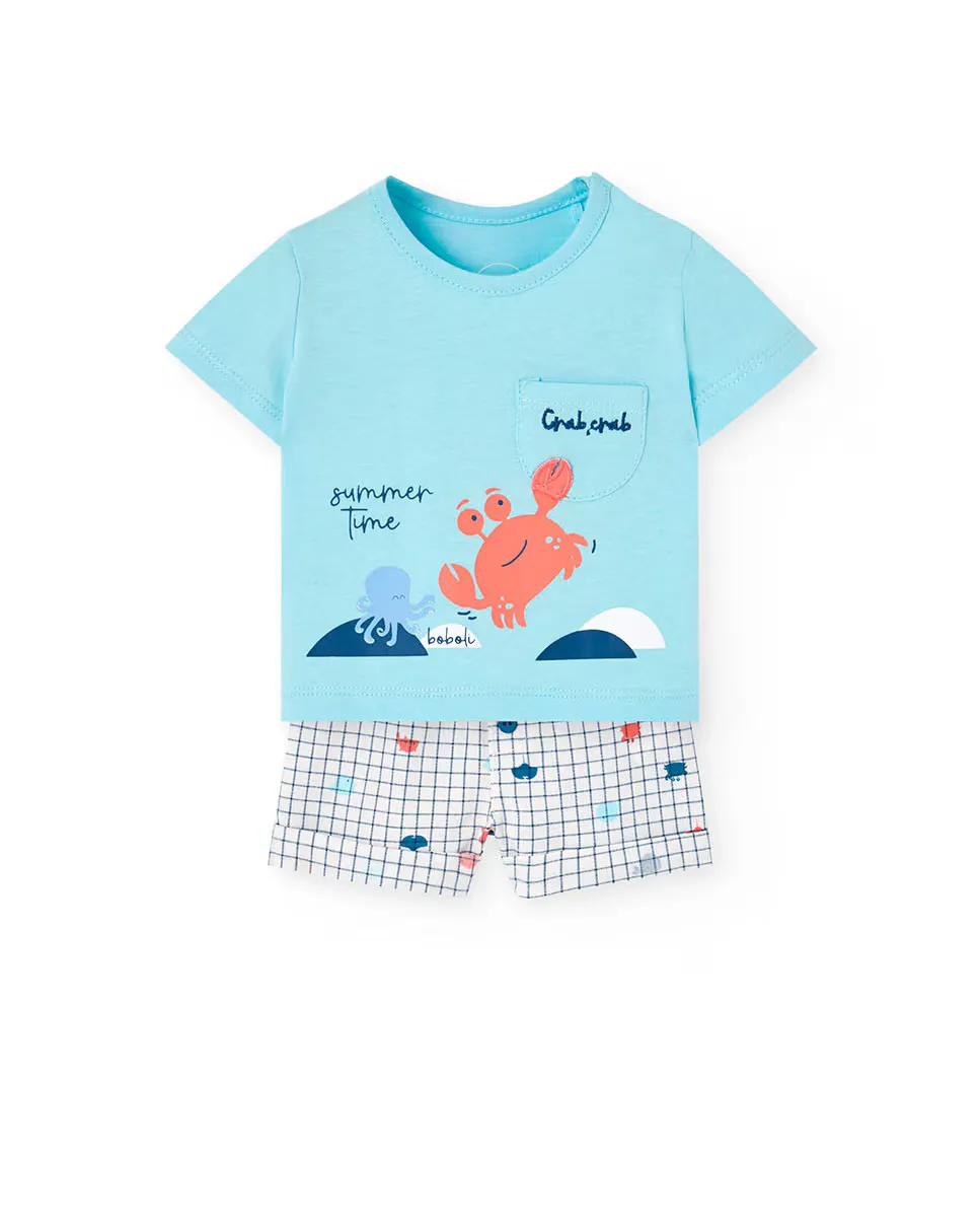 Комплект из футболки и шорт для мальчика Boboli, голубой
Комплект из футболки и шорт для мальчика Boboli, голубой