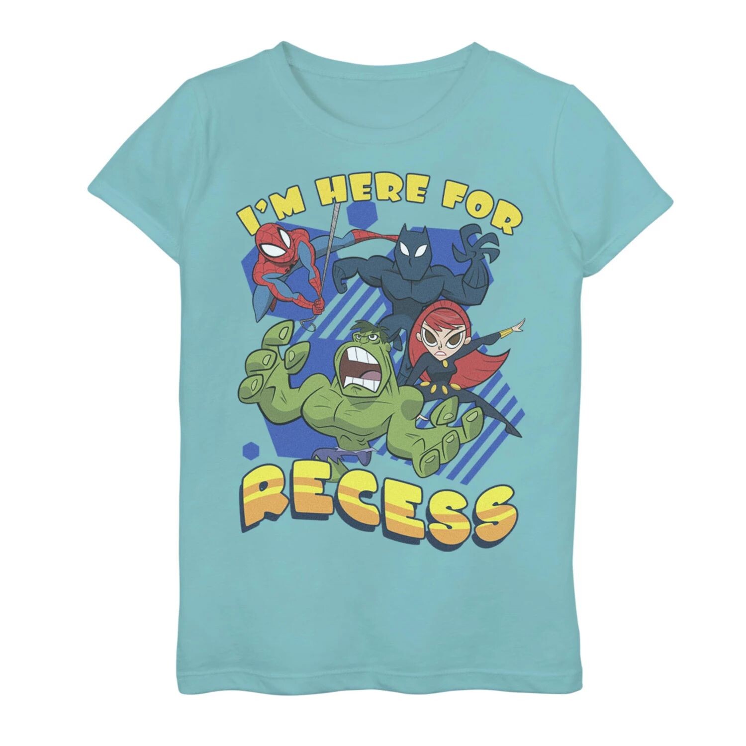 Футболка с текстовым сообщением «Марвел Мстители» для девочек 7–16 лет «Я здесь на перемене» в школе Licensed Character
Футболка с текстовым сообщением «Марвел Мстители» для девочек 7–16 лет «Я здесь на перемене» в школе Licensed Character