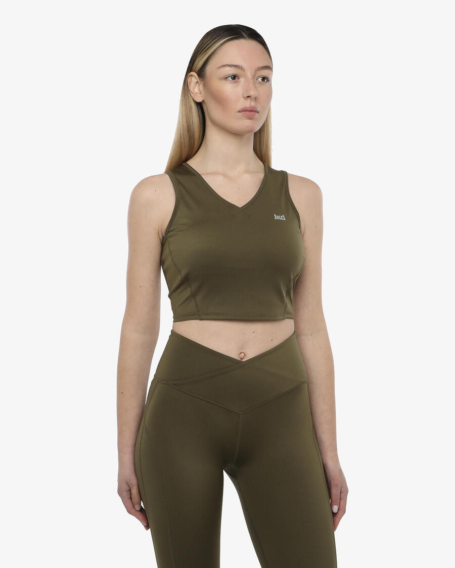 JAKED Женская синтетическая майка для фитнеса цвета милитари-зеленый
JAKED Женская синтетическая майка для фитнеса цвета милитари-зеленый