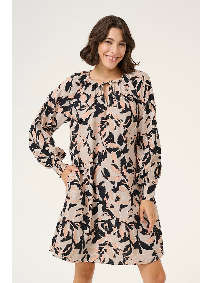 Короткое платье Kaffe, бежевый/черный
Короткое платье Kaffe, бежевый/черный