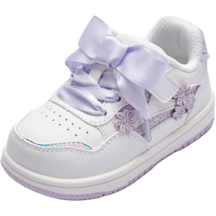 Нескользящие износостойкие низкие туфли для малышей BALABALA, белый/фиолетовый 
Нескользящие износостойкие низкие туфли для малышей BALABALA, белый/фиолетовый