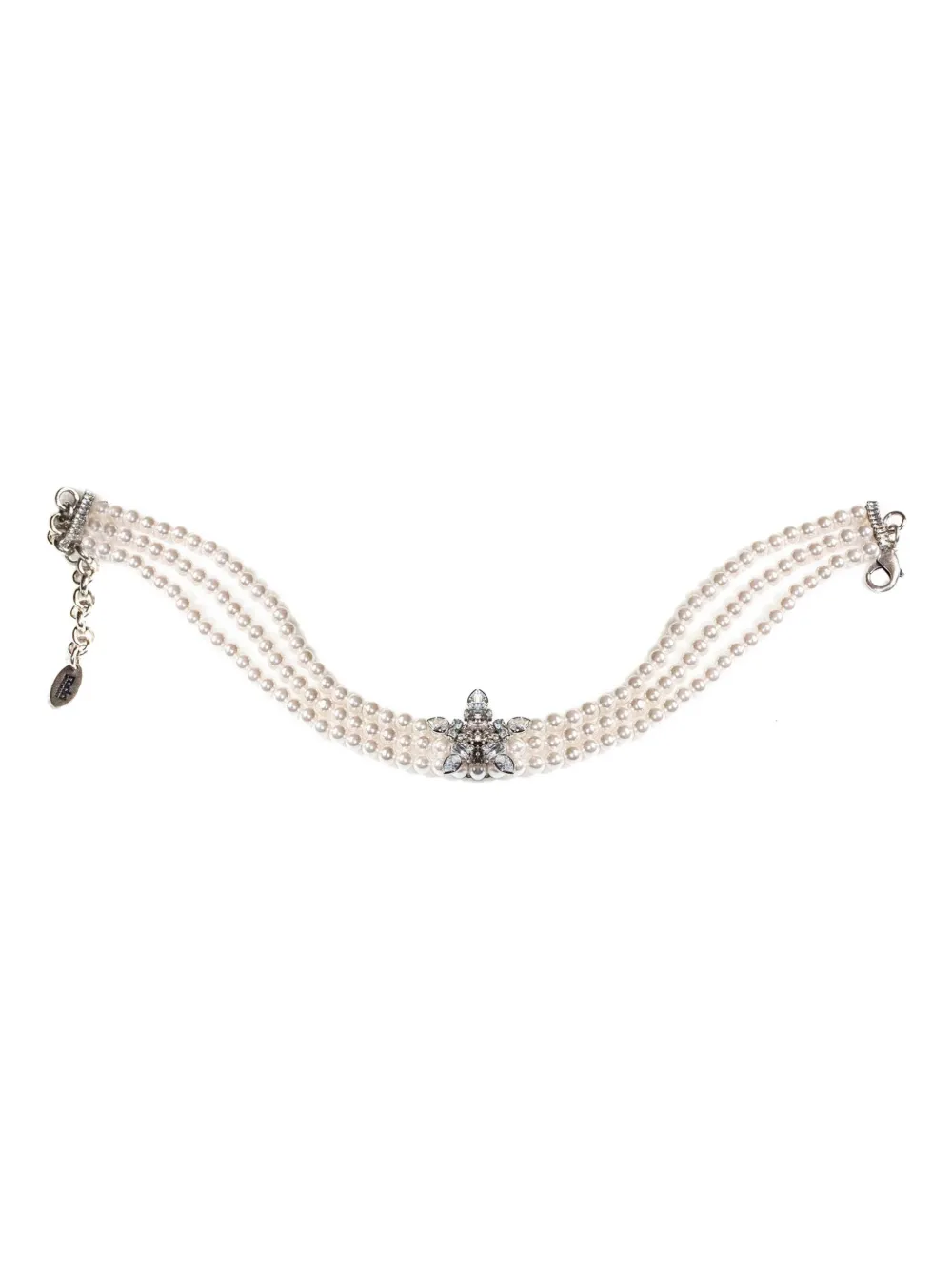 Ожерелье, украшенное кристаллами RADA', серебяный