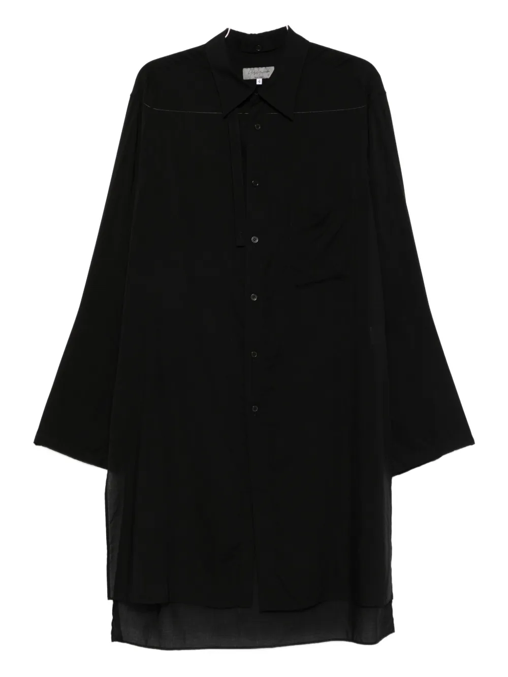 Рубашка с асимметричным воротником Yohji Yamamoto, черный
Рубашка с асимметричным воротником Yohji Yamamoto, черный