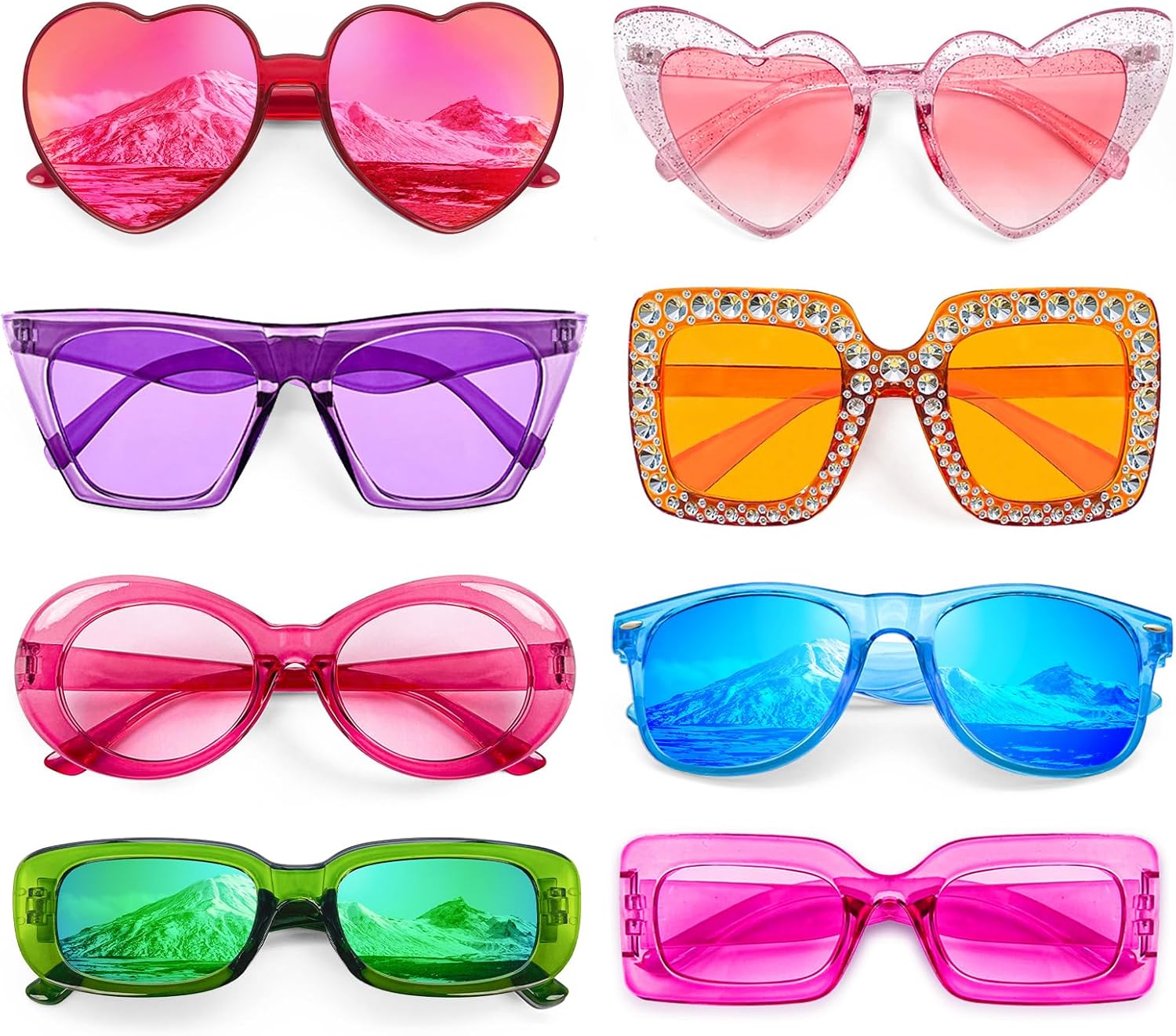 Набор из 8 розовых/ярко-розовых солнцезащитных очков Pibupibu для женщин, ретро-очки прямоугольной, квадратной, овальной формы, в форме «кошачьего глаза», в форме сердца, для вечеринок, Assorted Color
Набор из 8 розовых/ярко-розовых солнцезащитных очков Pibupibu для женщин, ретро-очки прямоугольной, квадратной, овальной формы, в форме «кошачьего глаза», в форме сердца, для вечеринок, Assorted Color