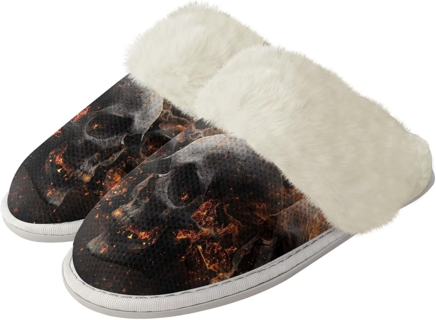 Женские пушистые тапочки, мужские тапочки-слипоны для зимы, домашние туфли, удобные мягкие тапочки из махровой ткани, с нескользящей резиновой подошвой для ванной и дома Watdotory, Skull Fire
Женские пушистые тапочки, мужские тапочки-слипоны для зимы, домашние туфли, удобные мягкие тапочки из махровой ткани, с нескользящей резиновой подошвой для ванной и дома Watdotory, Skull Fire