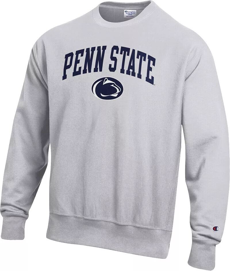 Мужская серая толстовка с круглым вырезом с обратным плетением Champion Penn State Nittany Lions
Мужская серая толстовка с круглым вырезом с обратным плетением Champion Penn State Nittany Lions