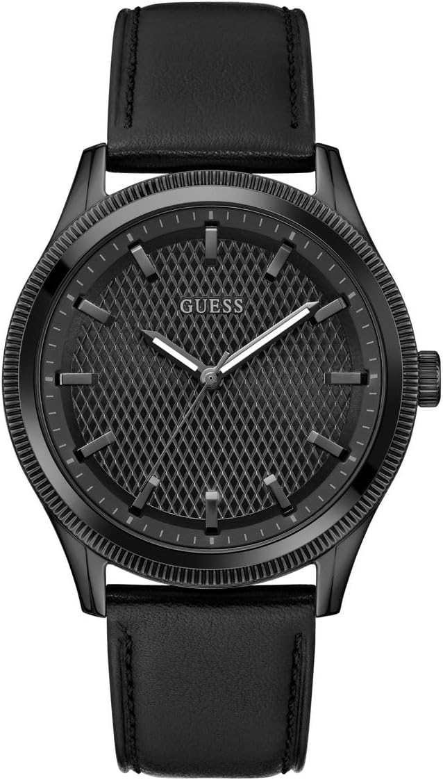 Аналоговые часы GUESS с черным кожаным ремешком
Аналоговые часы GUESS с черным кожаным ремешком
