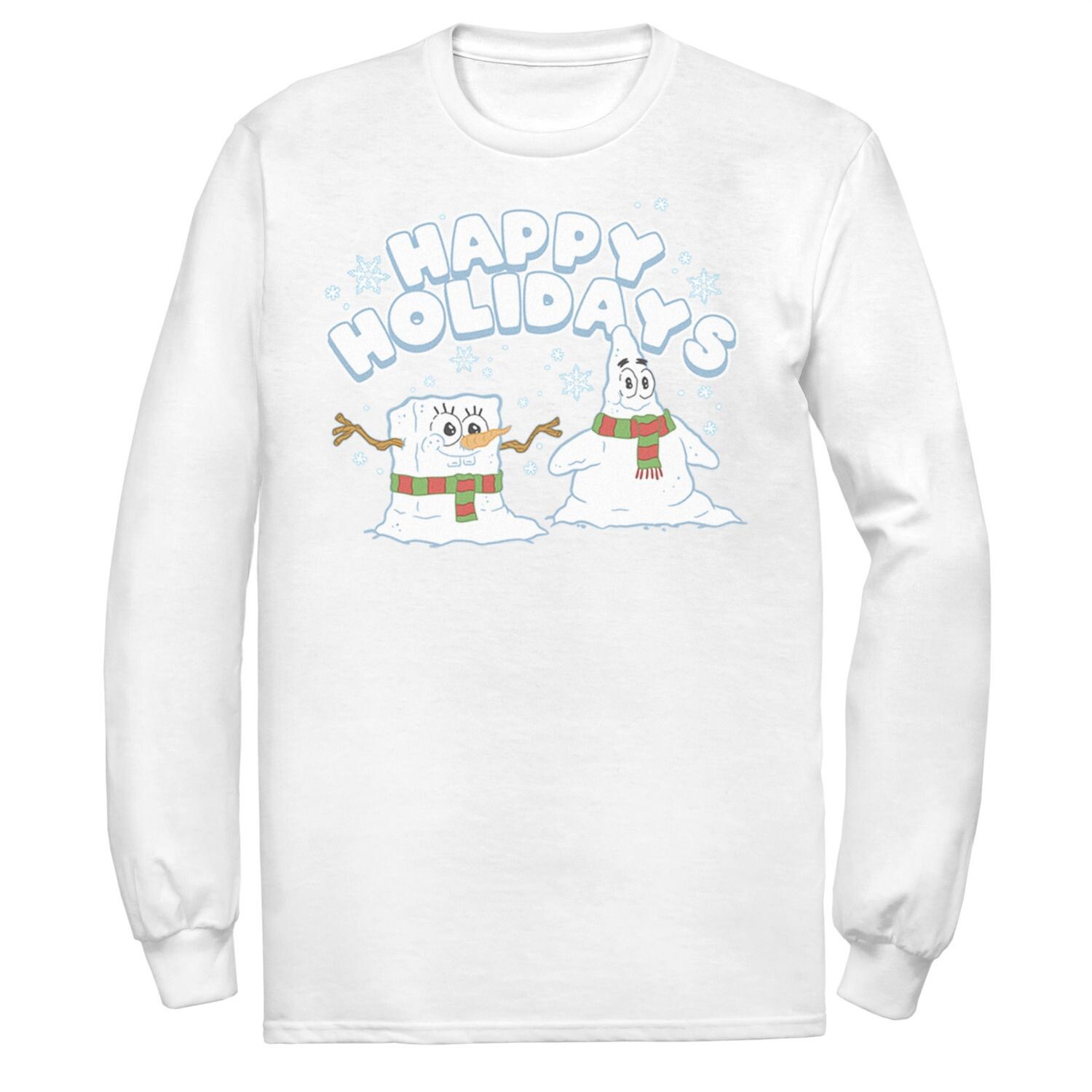 Мужская футболка Губка Боб Квадратные Штаны с длинными рукавами и рисунком «Снеговики Патрика Стар» Happy Holidays Nickelodeon, белый
Мужская футболка Губка Боб Квадратные Штаны с длинными рукавами и рисунком «Снеговики Патрика Стар» Happy Holidays Nickelodeon, белый