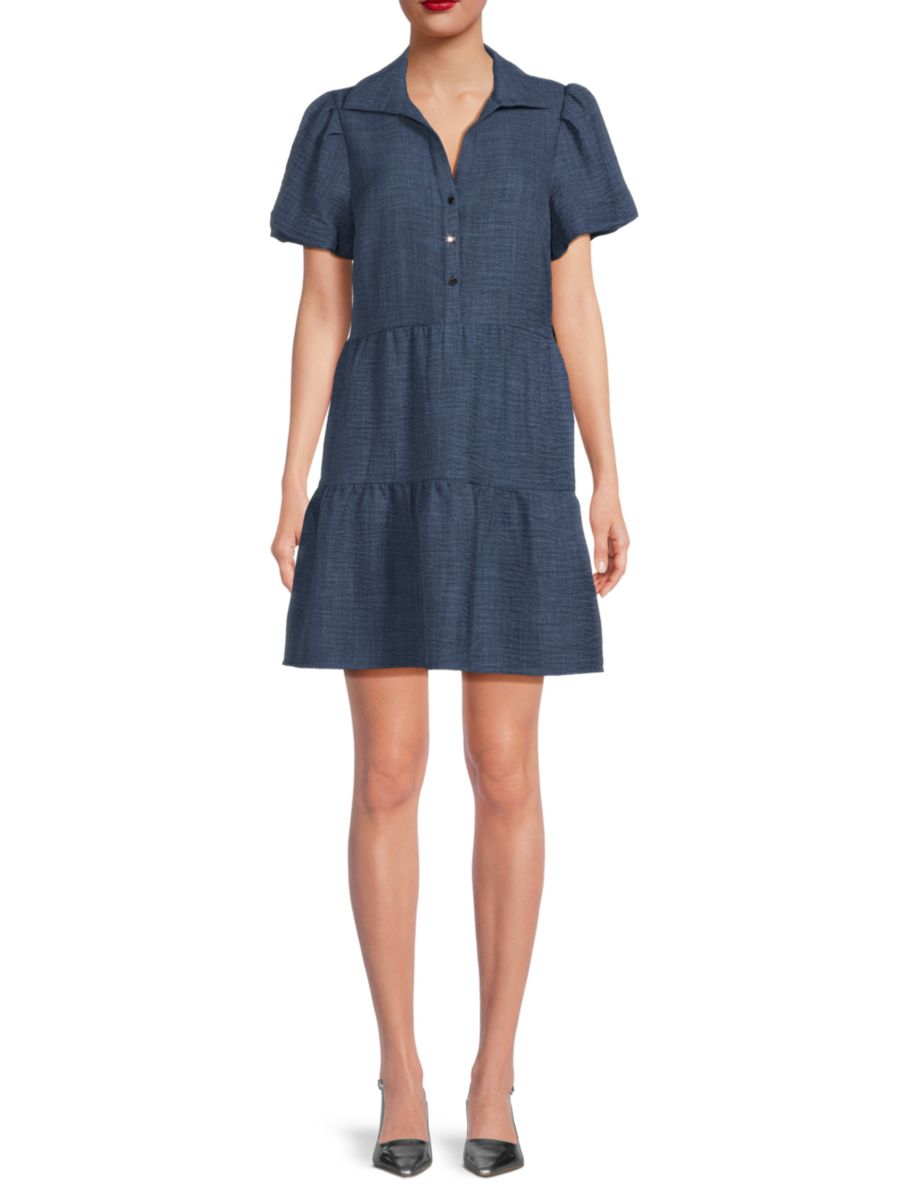 Мини-платье с пуговицами спереди и многоярусным вырезом DKNY, цвет Denim
Мини-платье с пуговицами спереди и многоярусным вырезом DKNY, цвет Denim