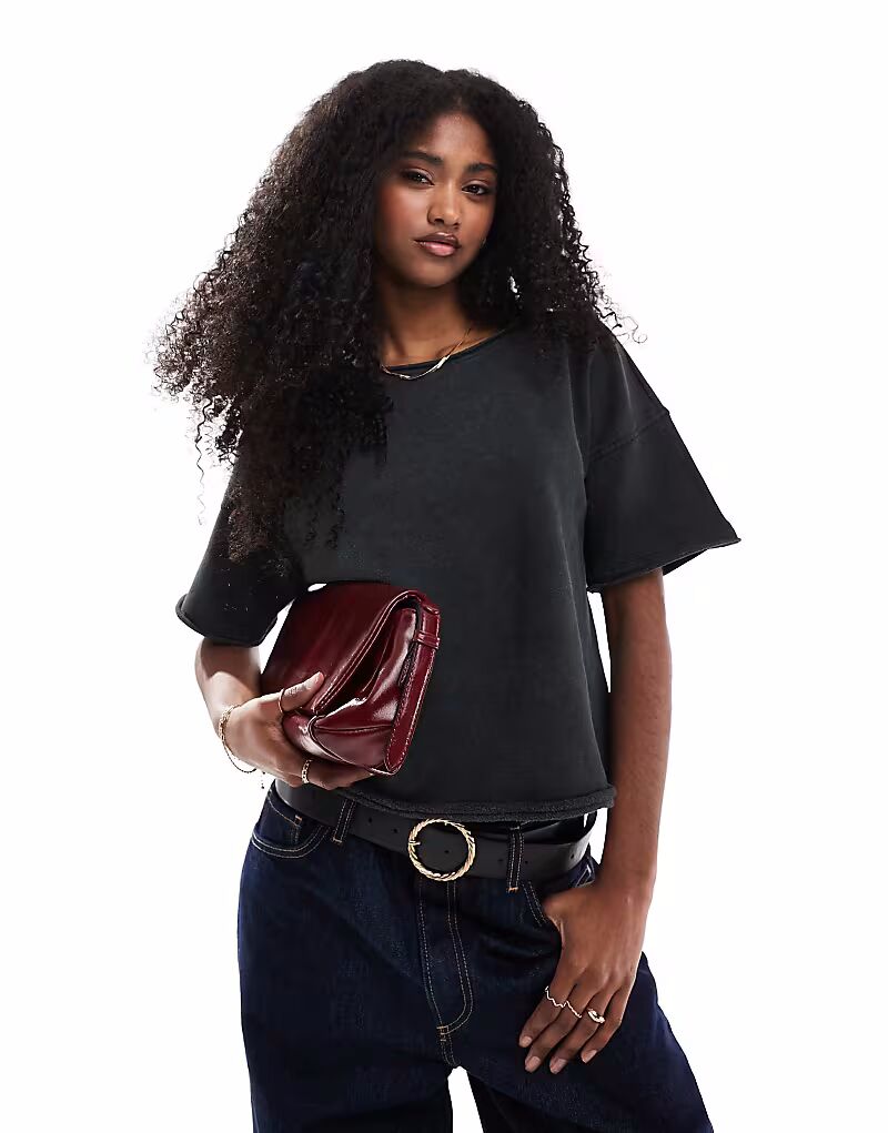 Футболка свободного кроя с необработанным краем и петельчатой спинкой ASOS DESIGN, цвет стираный уголь
Футболка свободного кроя с необработанным краем и петельчатой спинкой ASOS DESIGN, цвет стираный уголь