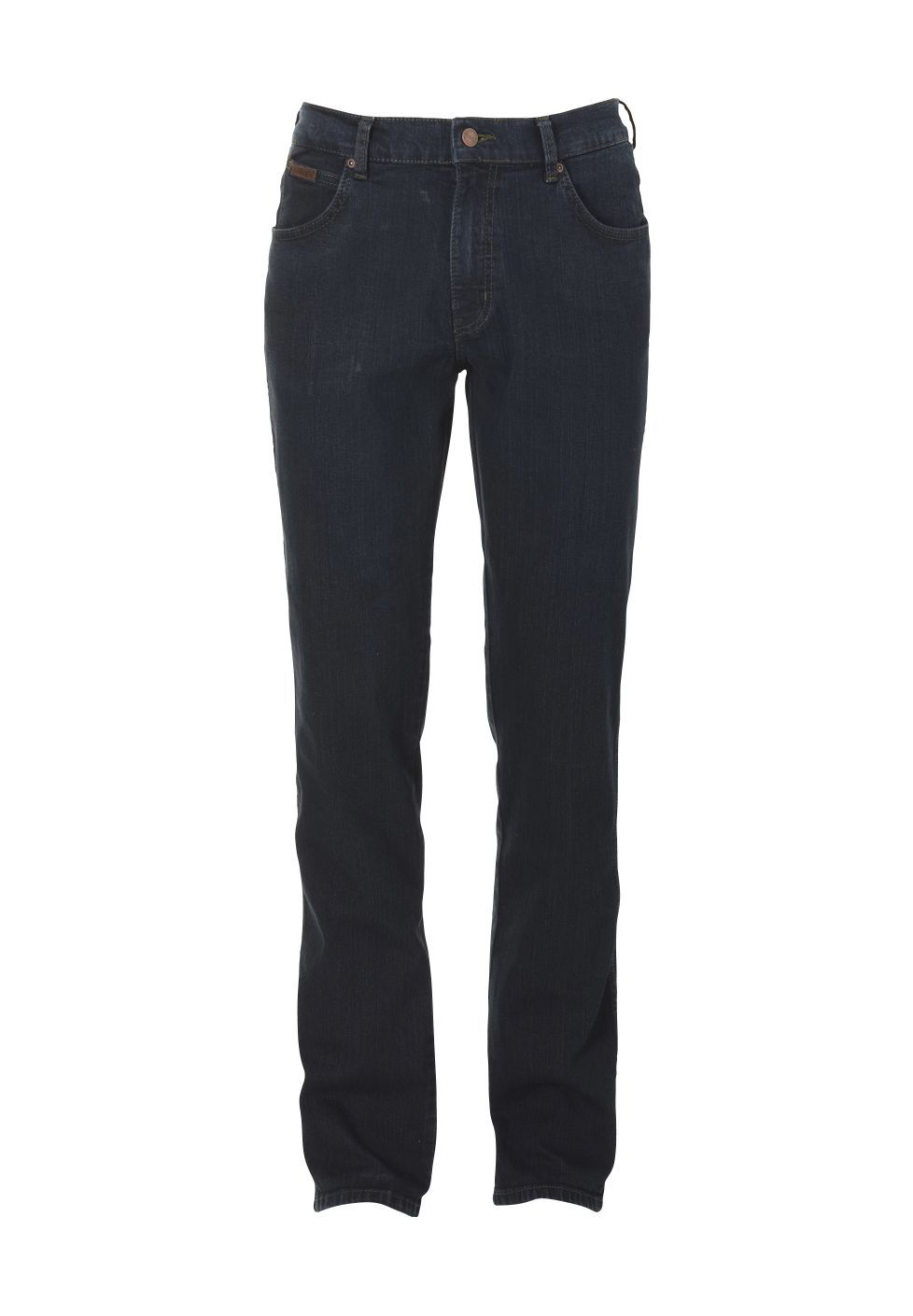 Брюки джинсовые Техас, однотонные, 5 карманов, прямого кроя, хлопок стрейч, мужские Wrangler, цвет Blue Black