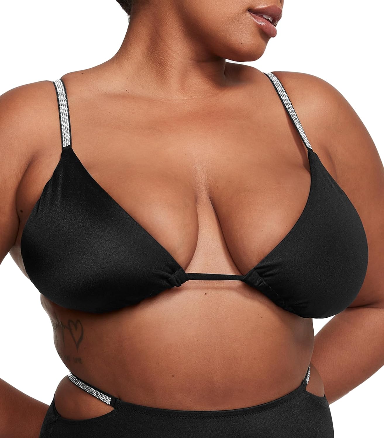 Бикини-топ с треугольными бретельками Victoria's Secret Shine, Black
Бикини-топ с треугольными бретельками Victoria's Secret Shine, Black