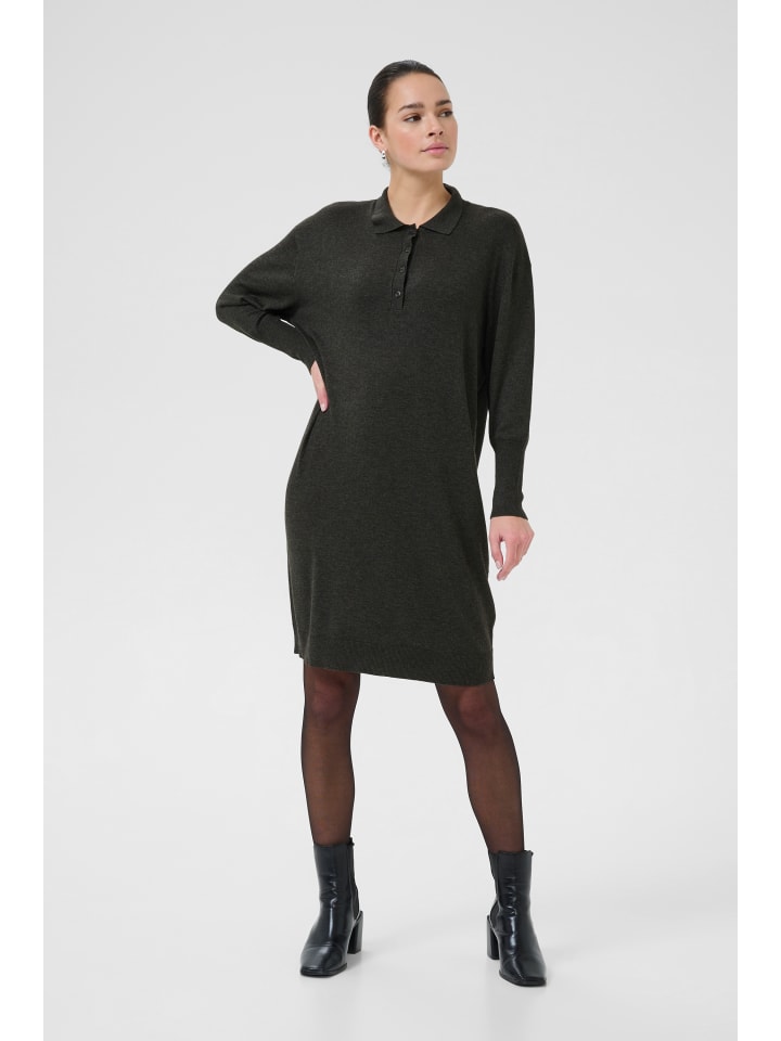 Платье Kalizza, свободного кроя, темно-серого меланжа Kaffe
Платье Kalizza, свободного кроя, темно-серого меланжа Kaffe