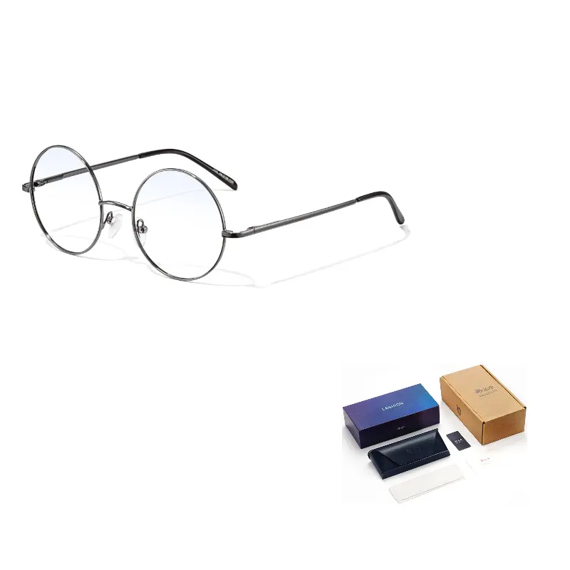 LASHION Унисекс очковая оправа из сплава Round, Gunmetal 
LASHION Унисекс очковая оправа из сплава Round, Gunmetal