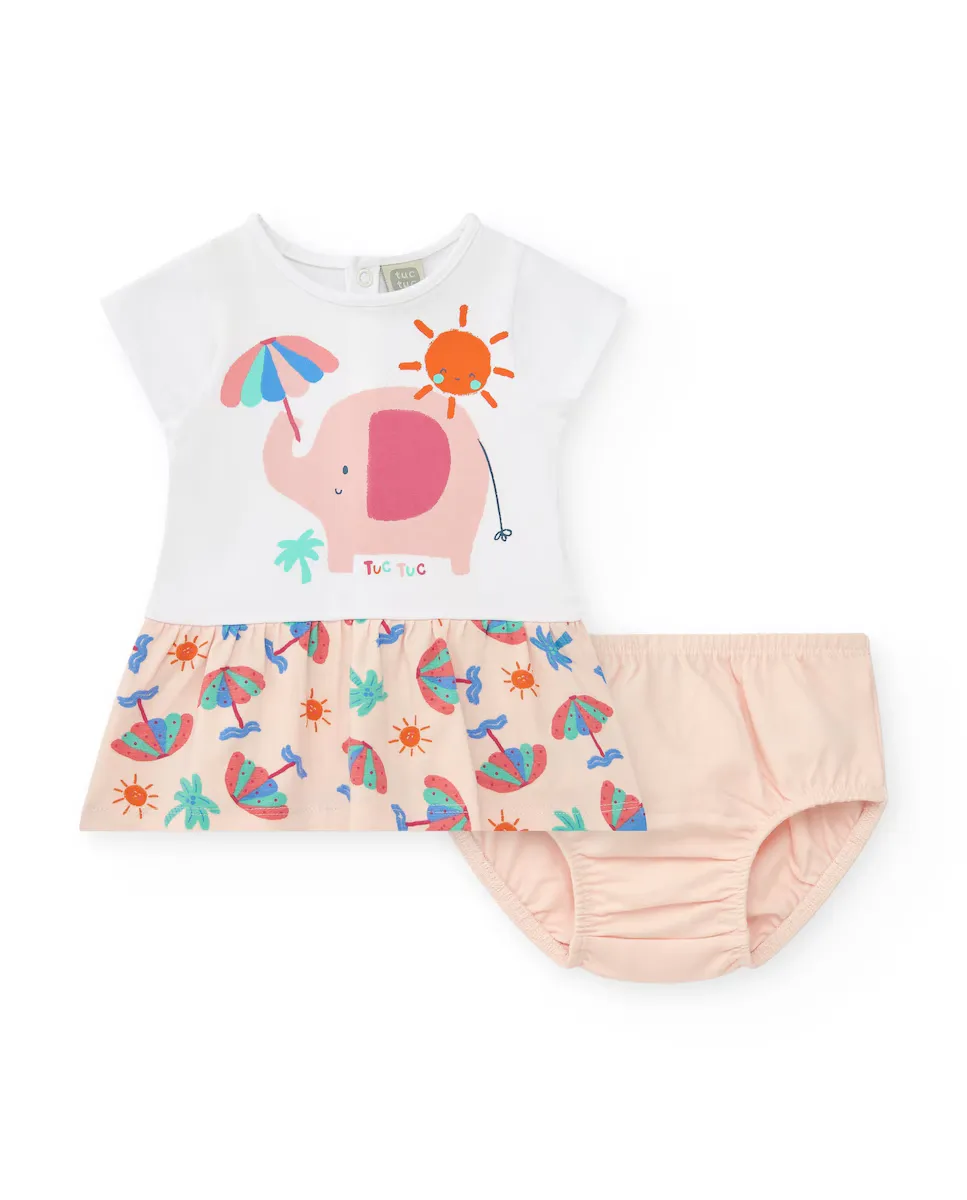 Платье для девочки в сочетании с трусиками в тон Tuc tuc, белый
Платье для девочки в сочетании с трусиками в тон Tuc tuc, белый