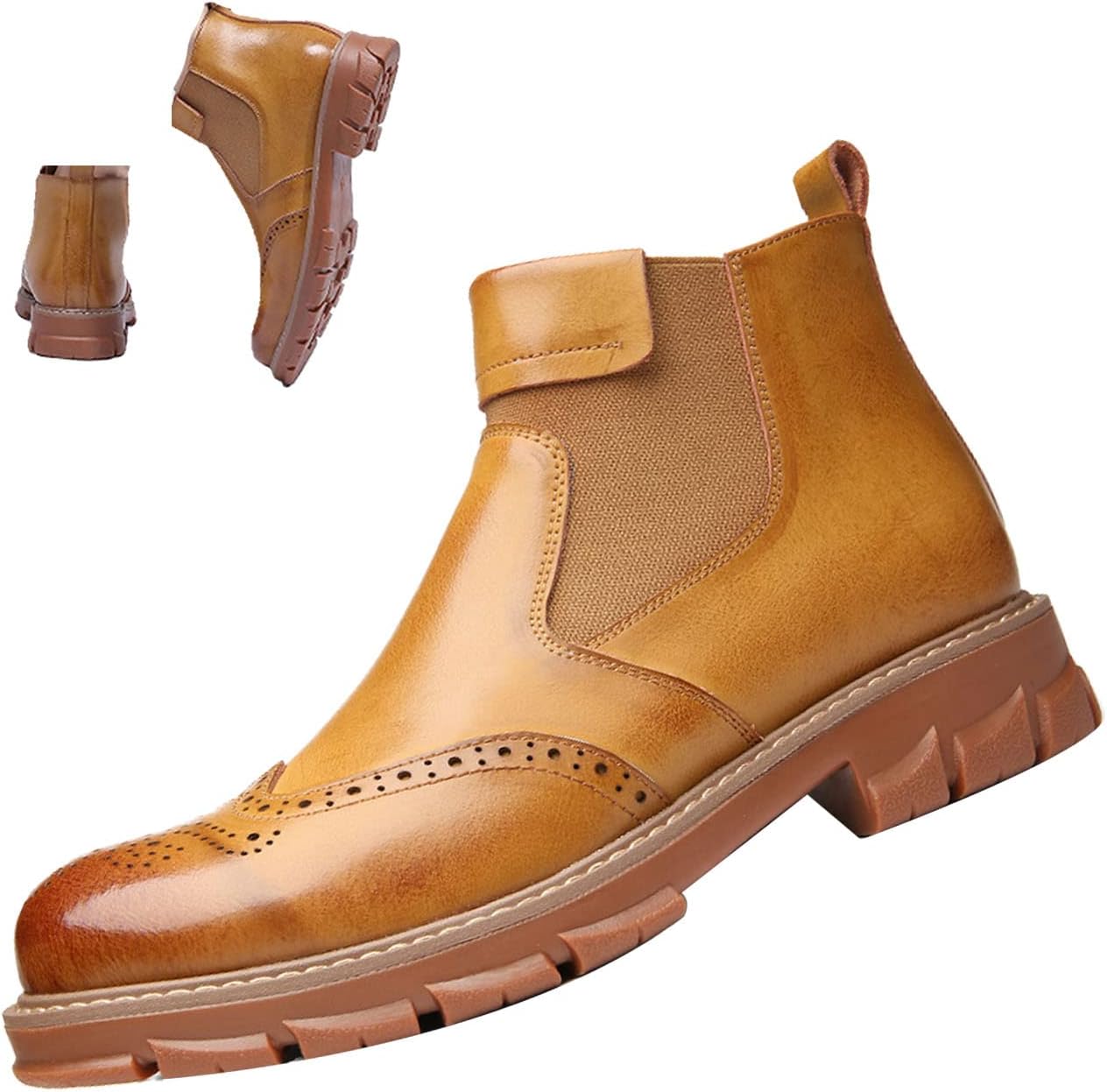 Мужские кожаные ботинки MOYOWEI Chelsea, классические с цветочной резьбой, с очной отделкой, на низком каблуке, повседневные деловые ботильоны Oxford, коричневый
Мужские кожаные ботинки MOYOWEI Chelsea, классические с цветочной резьбой, с очной отделкой, на низком каблуке, повседневные деловые ботильоны Oxford, коричневый