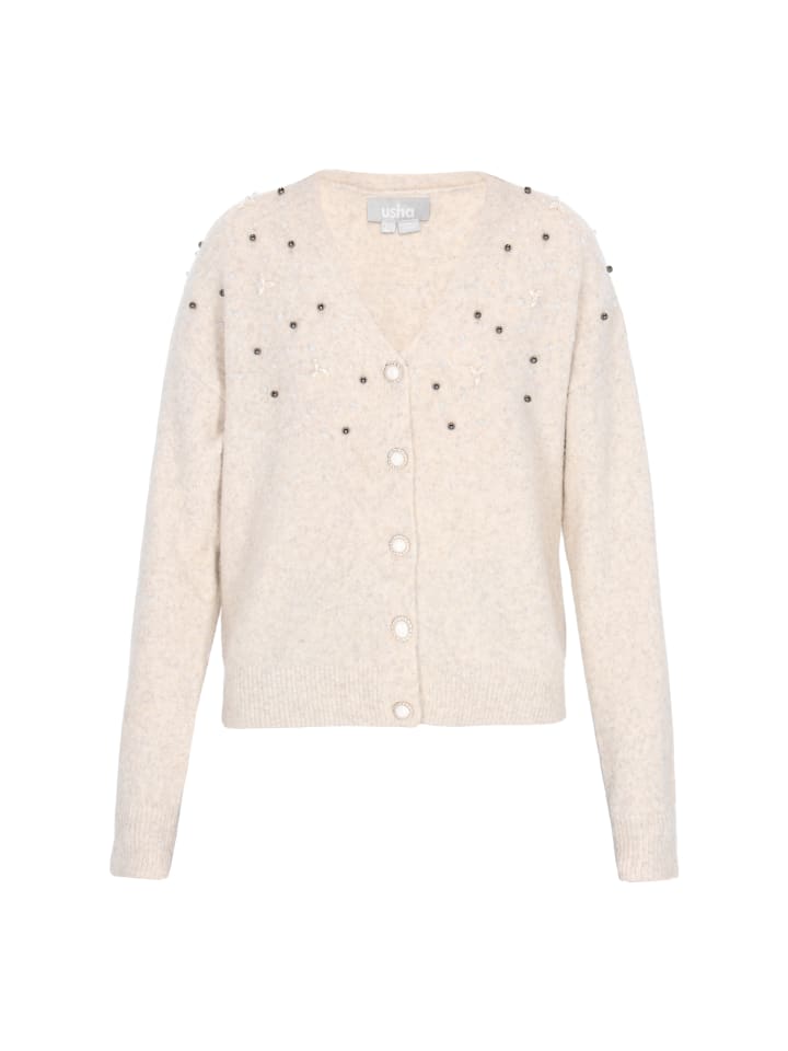 Usha Женский кардиган кремового меланжа
Usha Женский кардиган кремового меланжа