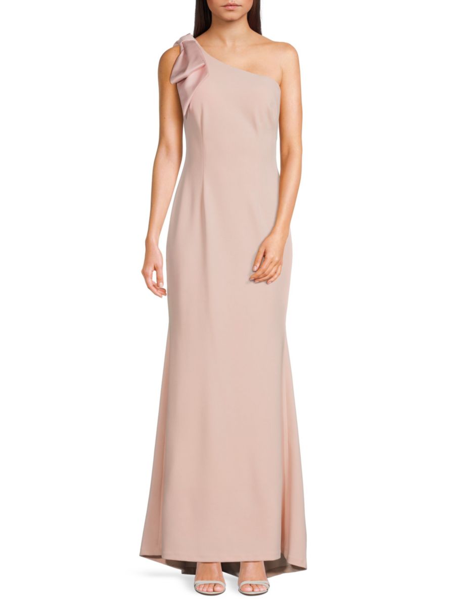 Платье на одно плечо с бантом Eliza J, цвет Blush 
Платье на одно плечо с бантом Eliza J, цвет Blush