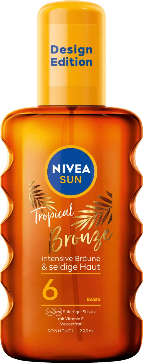Солнцезащитное масло-спрей тропическая бронза SPF 6 200 мл NIVEA 
Солнцезащитное масло-спрей тропическая бронза SPF 6 200 мл NIVEA