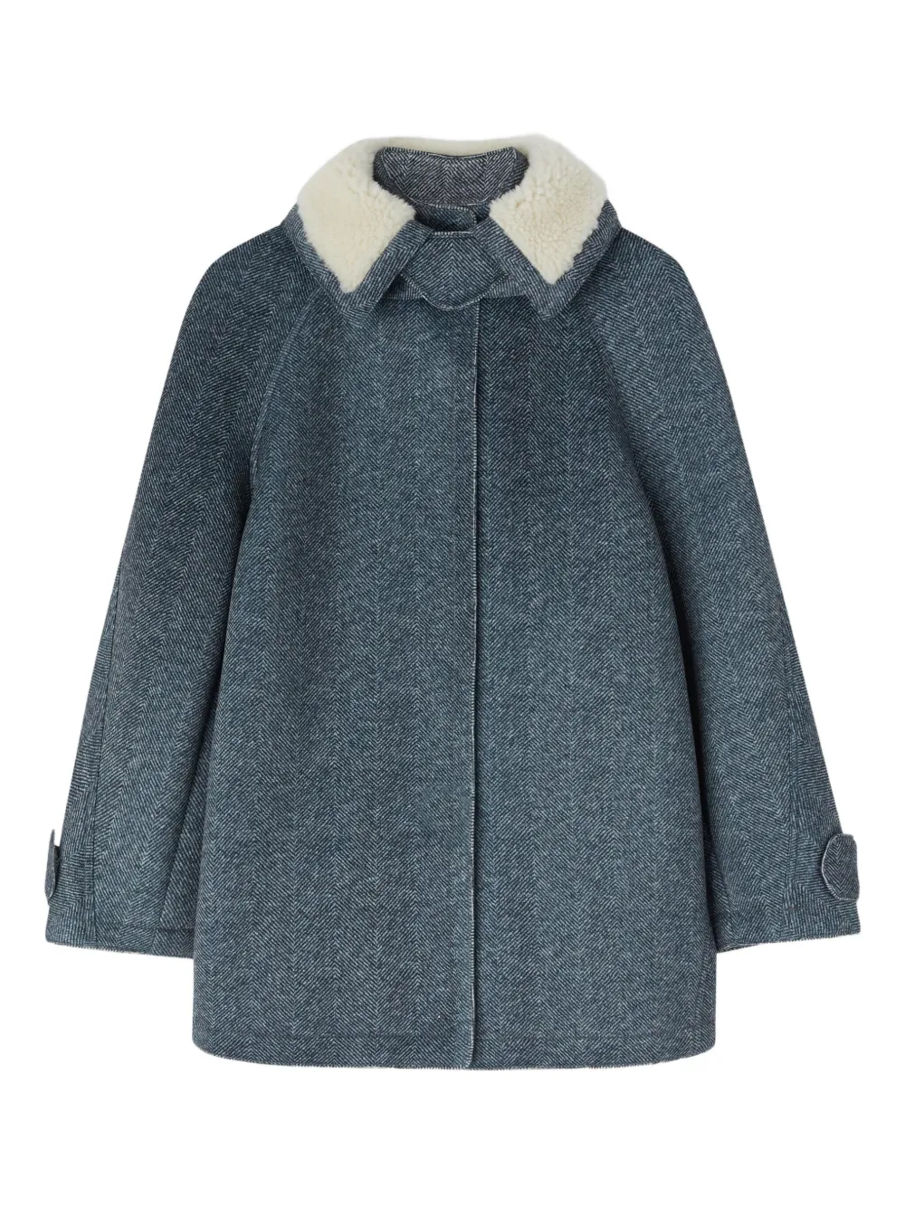 Пальто с воротником из искусственного меха с узором «елочка» Ermanno Scervino, синий
Пальто с воротником из искусственного меха с узором «елочка» Ermanno Scervino, синий