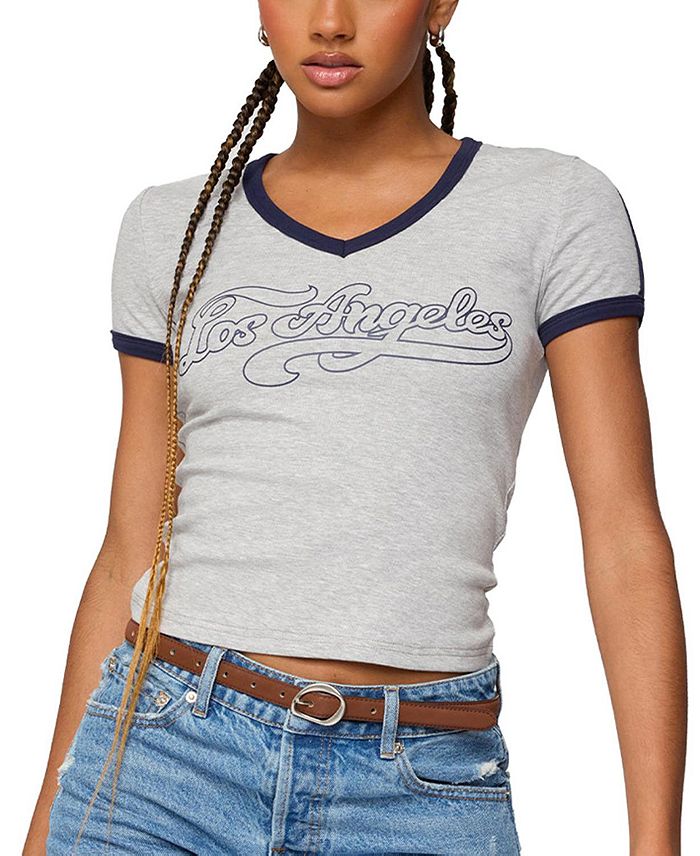 Лос-Анджелес Контрастная Футболка Edikted, серый
Лос-Анджелес Контрастная Футболка Edikted, серый