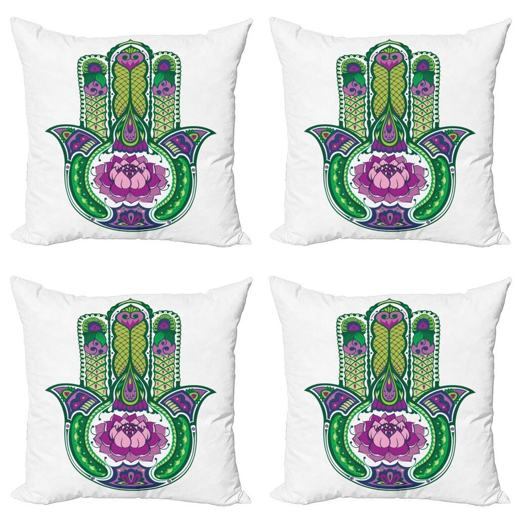 ABAKUHAUS Набор чехлов для подушек Hamsa (4 шт.), Цветок лотоса, современная двусторонняя цифровая печать, 45 см x 45 см, зеленый, фиолетовый,
ABAKUHAUS Набор чехлов для подушек Hamsa (4 шт.), Цветок лотоса, современная двусторонняя цифровая печать, 45 см x 45 см, зеленый, фиолетовый,